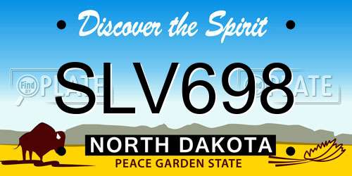 SLV698 North Dakota License Plate