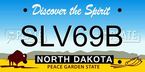 SLV69B North Dakota License Plate