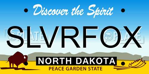 SLVRFOX North Dakota License Plate