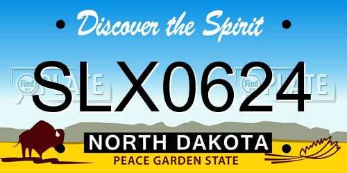 SLX0624 North Dakota License Plate