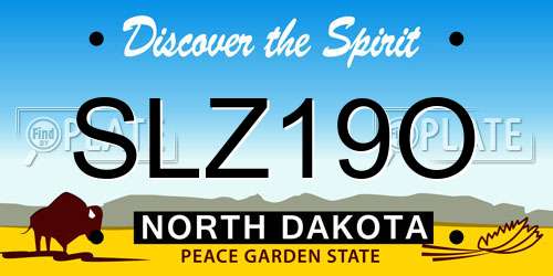 SLZ19O North Dakota License Plate