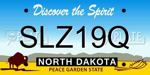 SLZ19Q North Dakota License Plate