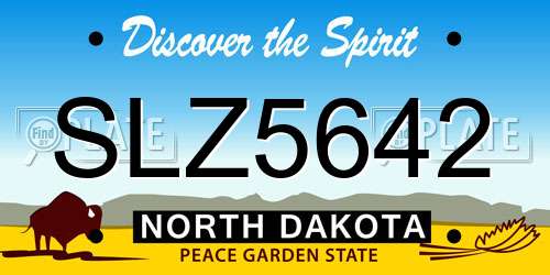 SLZ5642 North Dakota License Plate