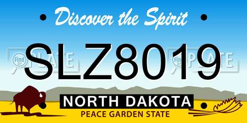 SLZ8019 North Dakota License Plate