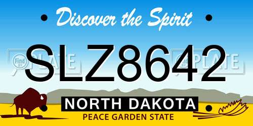 SLZ8642 North Dakota License Plate