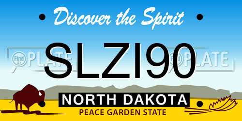 SLZI90 North Dakota License Plate