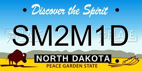 SM2M1D North Dakota License Plate