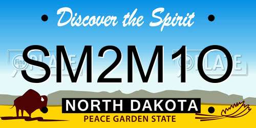 SM2M1O North Dakota License Plate