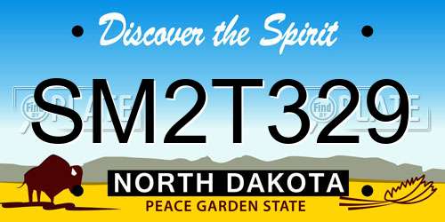 SM2T329 North Dakota License Plate