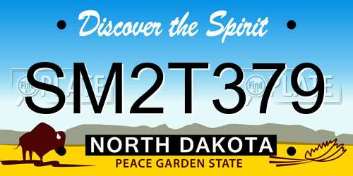 SM2T379 North Dakota License Plate