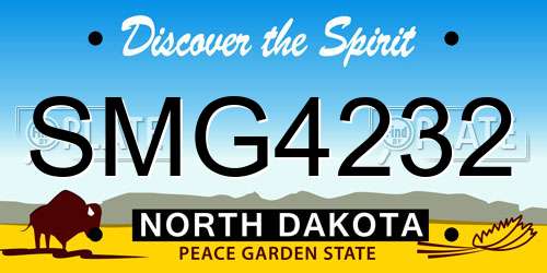 SMG4232 North Dakota License Plate