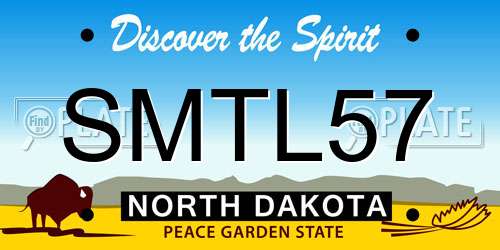 SMTL57 North Dakota License Plate