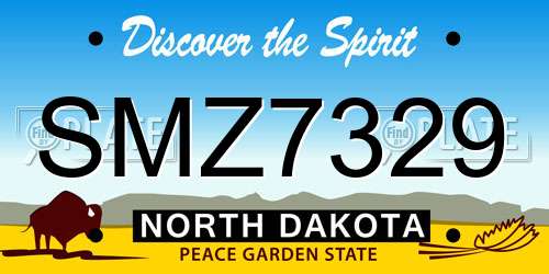 SMZ7329 North Dakota License Plate