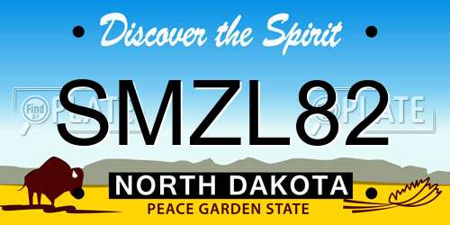 SMZL82 North Dakota License Plate