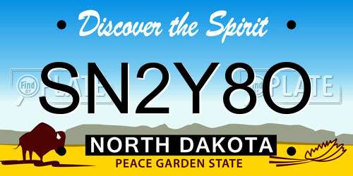 SN2Y8O North Dakota License Plate