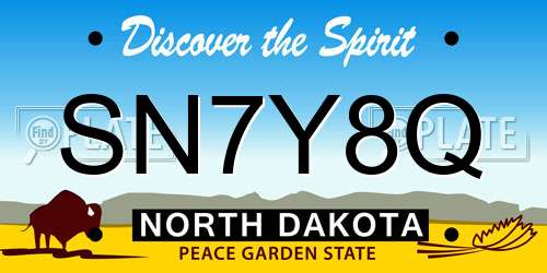 SN7Y8Q North Dakota License Plate