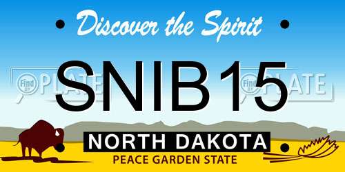 SNIB15 North Dakota License Plate