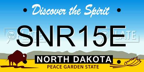 SNR15E North Dakota License Plate