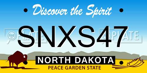 SNXS47 North Dakota License Plate