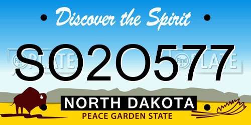 SO2O577 North Dakota License Plate