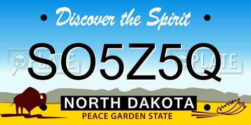SO5Z5Q North Dakota License Plate