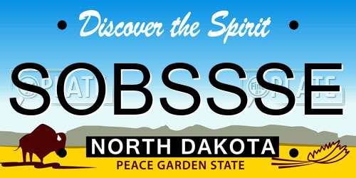 SOBSSSE North Dakota License Plate