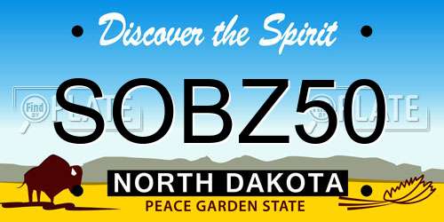 SOBZ50 North Dakota License Plate