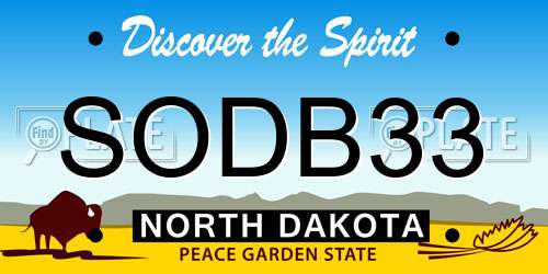 SODB33 North Dakota License Plate