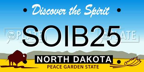 SOIB25 North Dakota License Plate