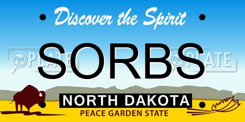 SORBS North Dakota License Plate