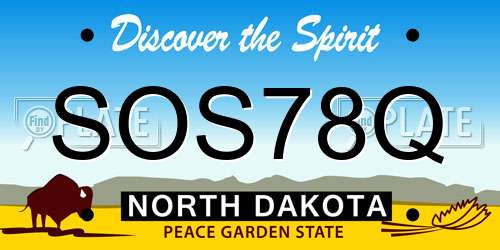 SOS78Q North Dakota License Plate