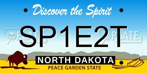 SP1E2T North Dakota License Plate