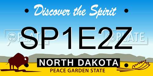 SP1E2Z North Dakota License Plate