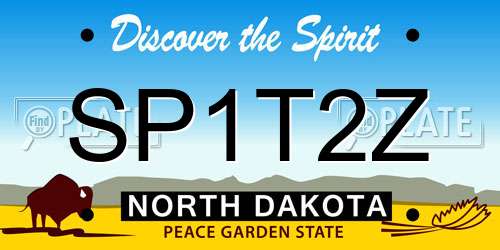 SP1T2Z North Dakota License Plate