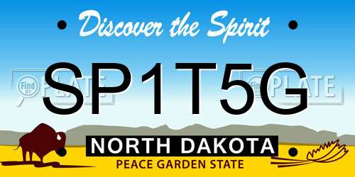 SP1T5G North Dakota License Plate