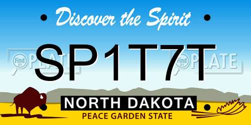SP1T7T North Dakota License Plate