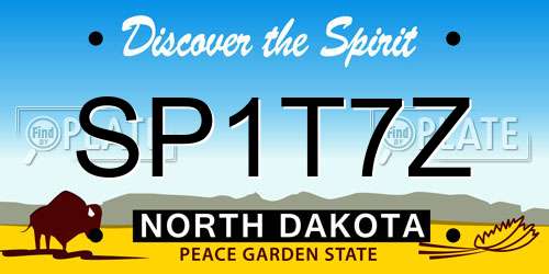 SP1T7Z North Dakota License Plate