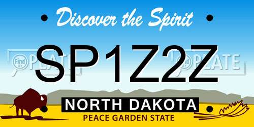 SP1Z2Z North Dakota License Plate