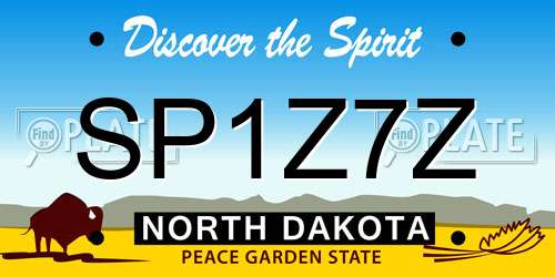 SP1Z7Z North Dakota License Plate