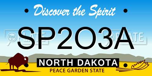 SP2O3A North Dakota License Plate