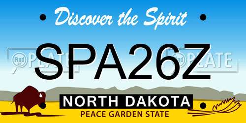 SPA26Z North Dakota License Plate