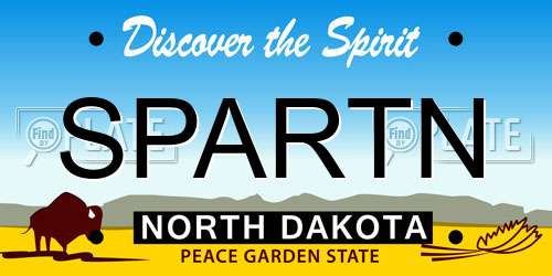 SPARTN North Dakota License Plate