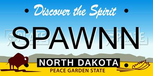 SPAWNN North Dakota License Plate