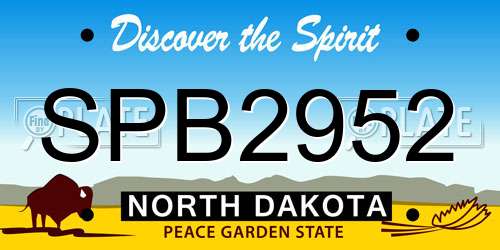 SPB2952 North Dakota License Plate