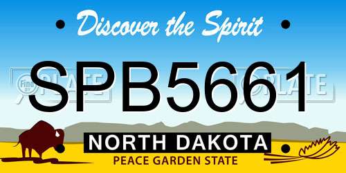 SPB5661 North Dakota License Plate
