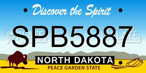 SPB5887 North Dakota License Plate