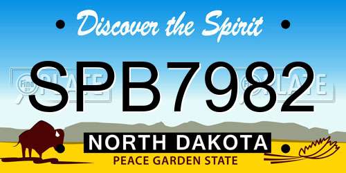 SPB7982 North Dakota License Plate