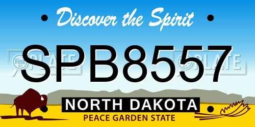 SPB8557 North Dakota License Plate
