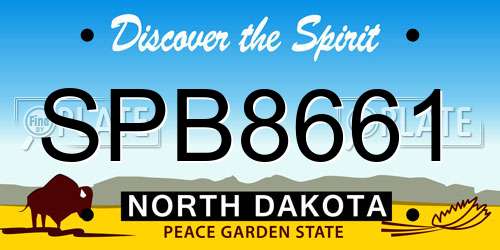 SPB8661 North Dakota License Plate