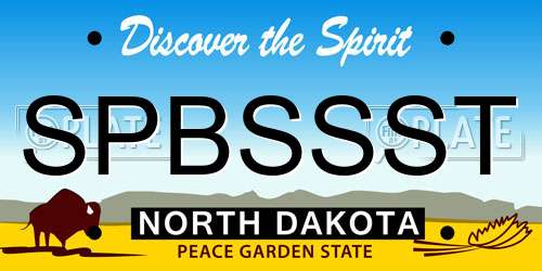 SPBSSST North Dakota License Plate